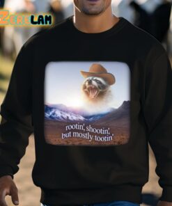 Snazzy Seagull Rootin Shootin But Mostly Tootin Raccoon Cowboy Shirt 3 1