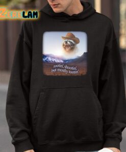 Snazzy Seagull Rootin Shootin But Mostly Tootin Raccoon Cowboy Shirt 4 1