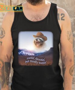 Snazzy Seagull Rootin Shootin But Mostly Tootin Raccoon Cowboy Shirt 5 1