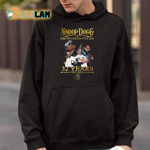 Snoop Dogg Cali To Canada Tour 2024 32 Years 1992-2024 Shirt