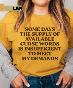 Some days the supply of available curse words is insufficient to meat my demands shirt 3