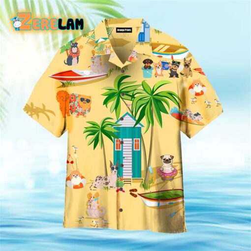 Summer Beach Dog Pet Lover Hawaiian Shirt