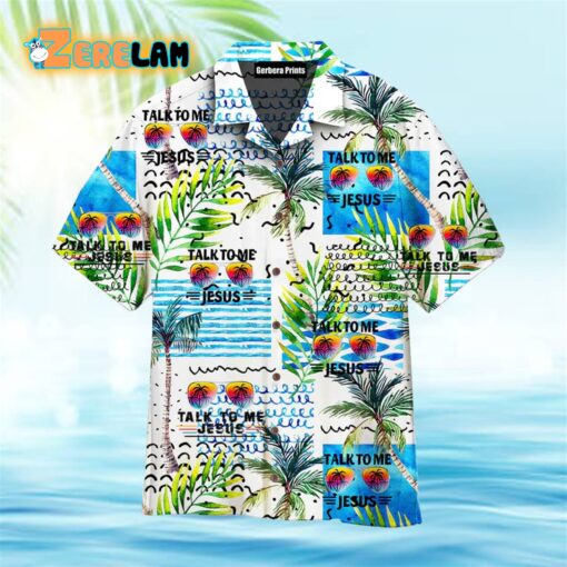 Talk To Me God Tropical Sunglasses White Hawaiian Shirt