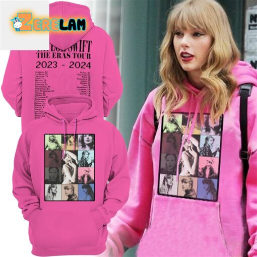 Taylor The Eras Tour 2023-2024 Pink Hoodie