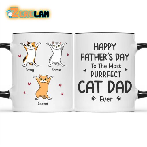 The Most Purrfect Cat Dad Ever Mug Father Day