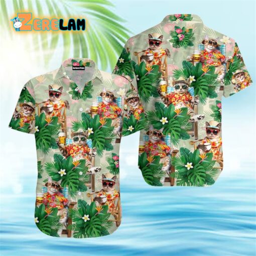 Tropical Cat Hawaiian Shirt