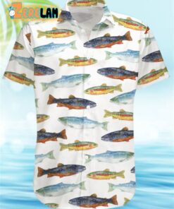 Trout Watercolor Hawaiian Shirt