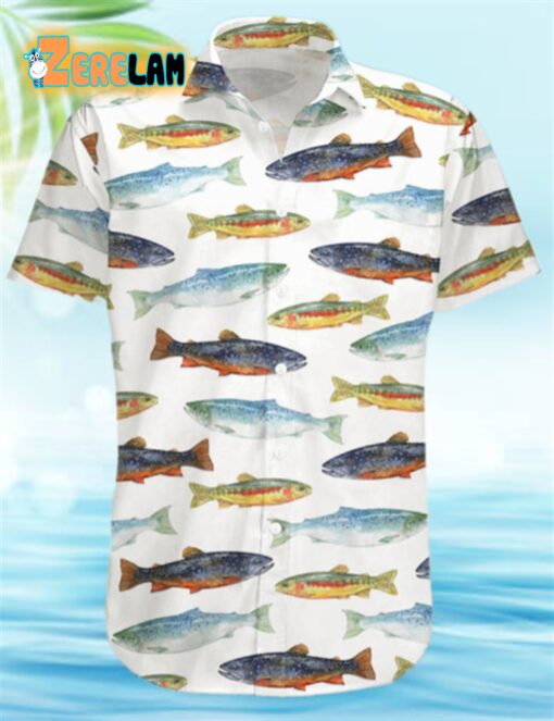 Trout Watercolor Hawaiian Shirt