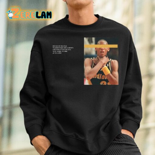 Tyrese Haliburton Wearing Reggie Miller Don’t Choke Sweatshirt