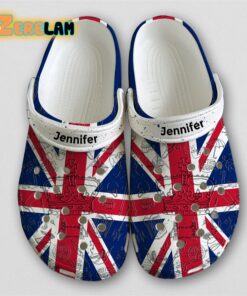 UK British Flag Clogs Crocs