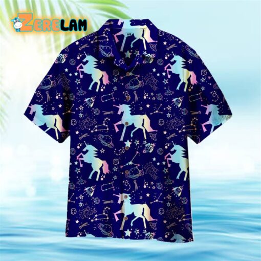 Unicorn Neon Cosmics Hawaiian Shirt