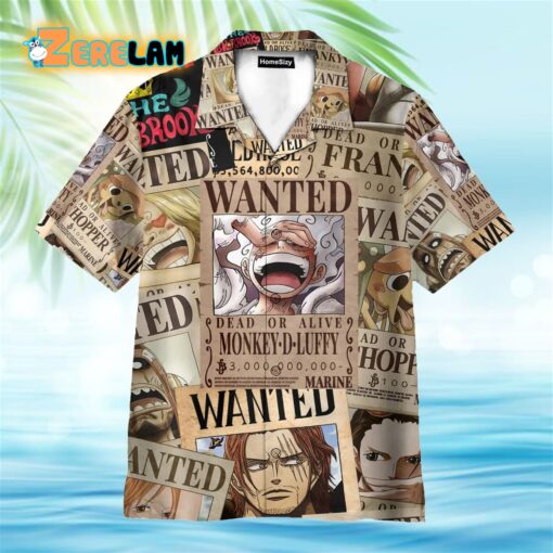 Wanted Monkey D Luffy Hawaiian Shirt