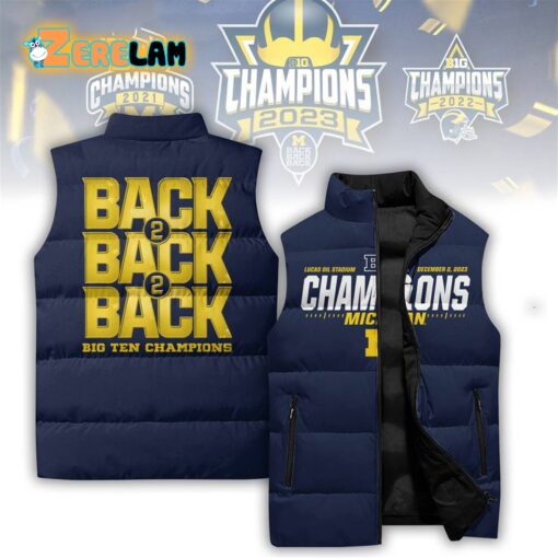 Wolverines Back 2 Back 2 Back Big Ten Champions Cotton Vest