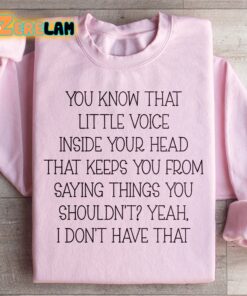 You Know That Little Voice Inside Your Head That Keeps You From Saying Things You Shouldt Sweatshirt 3