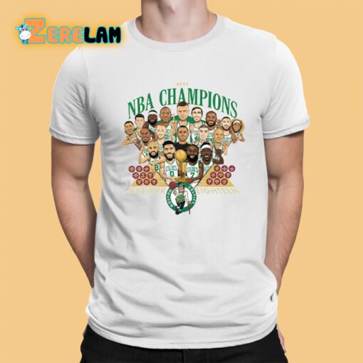 2024 Celtics Luke Kornet Champions Banner Eighteen Shirt