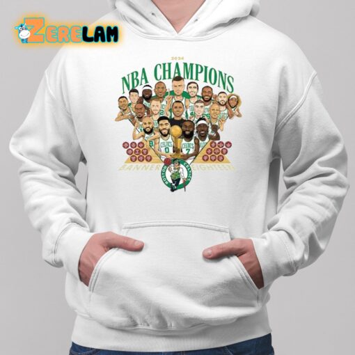 2024 Celtics Luke Kornet Champions Banner Eighteen Shirt