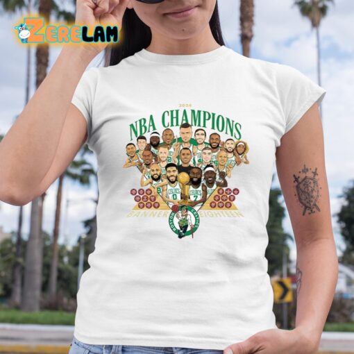 2024 Celtics Luke Kornet Champions Banner Eighteen Shirt