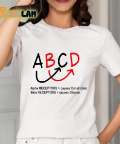ABCD Alpha Receptors causes Constriction Beta Receptors causes Dilation Shirt 2