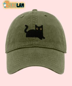 Black Cat Embroidered Baseball Hat