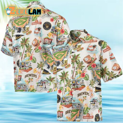 Brewers Reyn Spooner Mid Night Hawaiian Shirt 2024