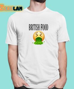 British Food Emoji Vomiting Funny Shirt