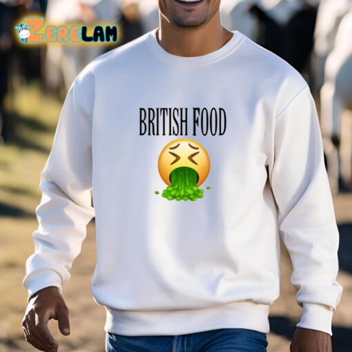 British Food Emoji Vomiting Funny Shirt