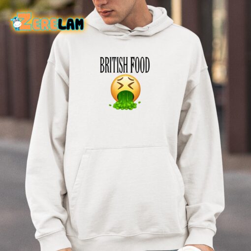 British Food Emoji Vomiting Funny Shirt