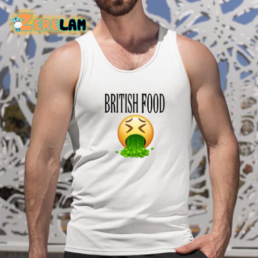 British Food Emoji Vomiting Funny Shirt