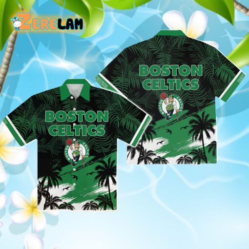 Celtics 2024 Palm Tree Pattern Hawaiian Shirt