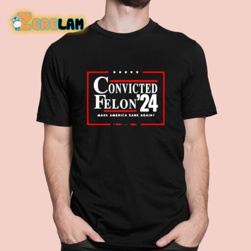 Convicted Felon 24 Make America Sane Again Shirt