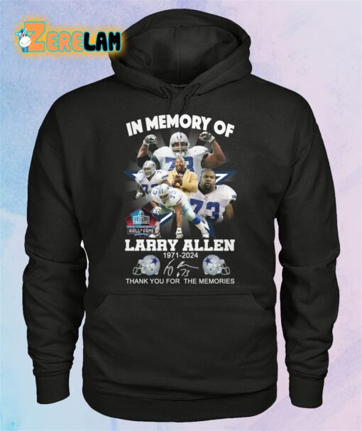 Cowboys In Memory Of Larry Allen 1971-2024 Thank You For The Memories Hall Of Fame Shirt