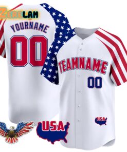 Eagle Custom Teamname Independence Day Alternate Baseball Jersey