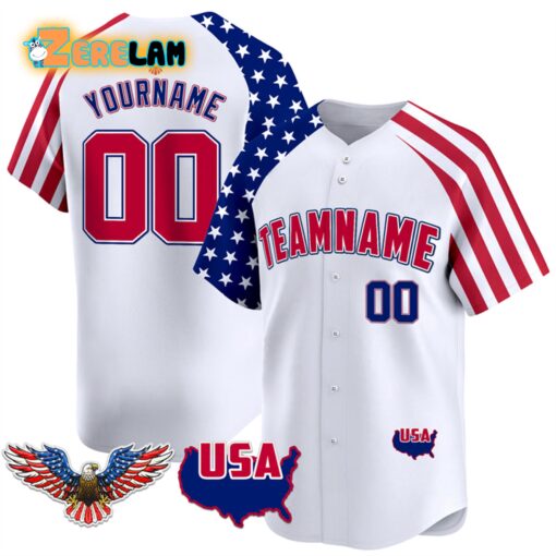 Eagle Custom Teamname Independence Day Alternate Baseball Jersey
