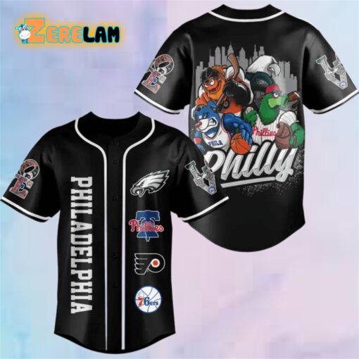 Eagles Phillies Flyers 76ers Philly Baseball Jersey
