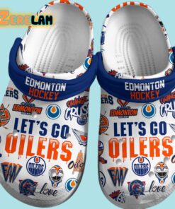 Edmonton Hockey Let’s Go Oilers Clog Crocs