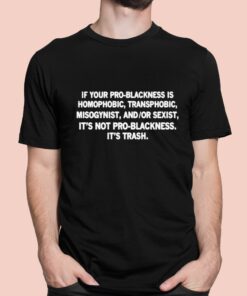 If Your Pro-Blackness Is Homophobic Transphobic Misogynist And Or Sexist It’s Not Pro-Blackness It is Trash Shirt