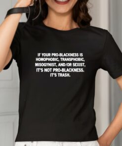 If Your Pro Blackness Is Homophobic Transphobic Misogynist And Or Sexist It's Not Pro Blackness It is Trash Shirt 2 1