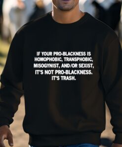 If Your Pro Blackness Is Homophobic Transphobic Misogynist And Or Sexist It's Not Pro Blackness It is Trash Shirt 3 1