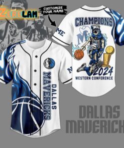 Mavericks Champions 2024 Western Conference Custom Baseball Jersey