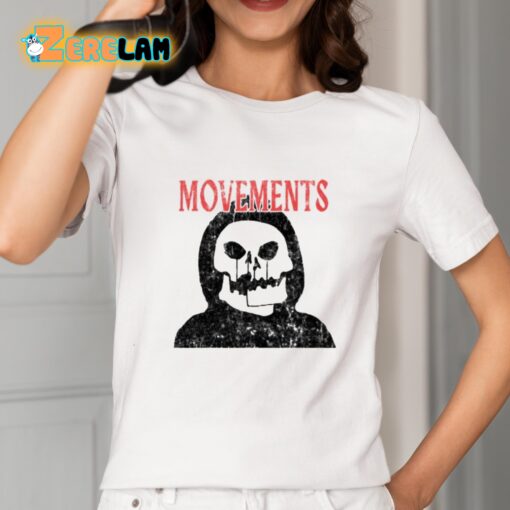 Movements Afraid To Die White Skull Shirt