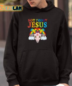 Not Today Jesus Satan Goat Satanic Pride Rainbow Shirt 4 1