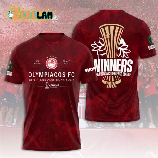 Olympiacos Europa Conference League Winners 2024 Shirt