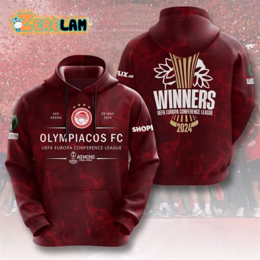 Olympiacos Europa Conference League Winners 2024 Shirt