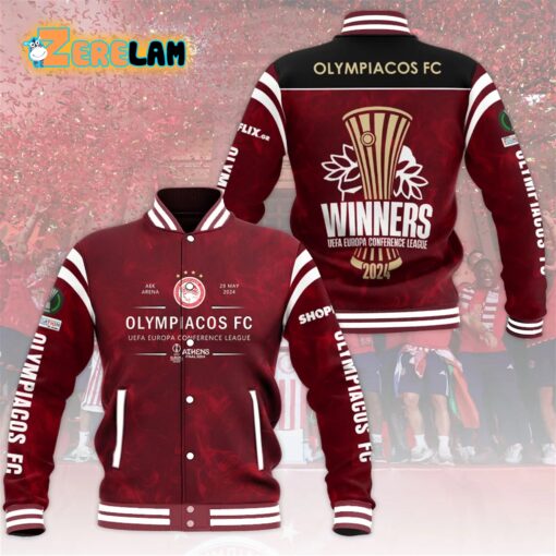 Olympiacos Winners Europa Conference League 2024 Baseball Jacket