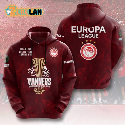 Olympiacos Winners Europa Conference League 2024 Shirt