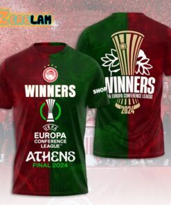 Olympiacos Winners Europa Conference League Athens Final 2024 Shirt