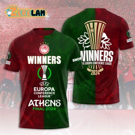 Olympiacos Winners Europa Conference League Athens Final 2024 Shirt