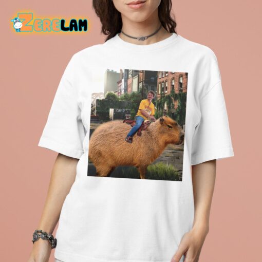 Pedro Pascal riding a Capybara in Last of Us Unisex Shirt