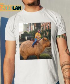 Pedro Pascal riding a Capybara in Last of Us Unisex Shirt 11 1
