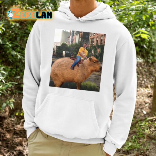 Pedro Pascal riding a Capybara in Last of Us Unisex Shirt